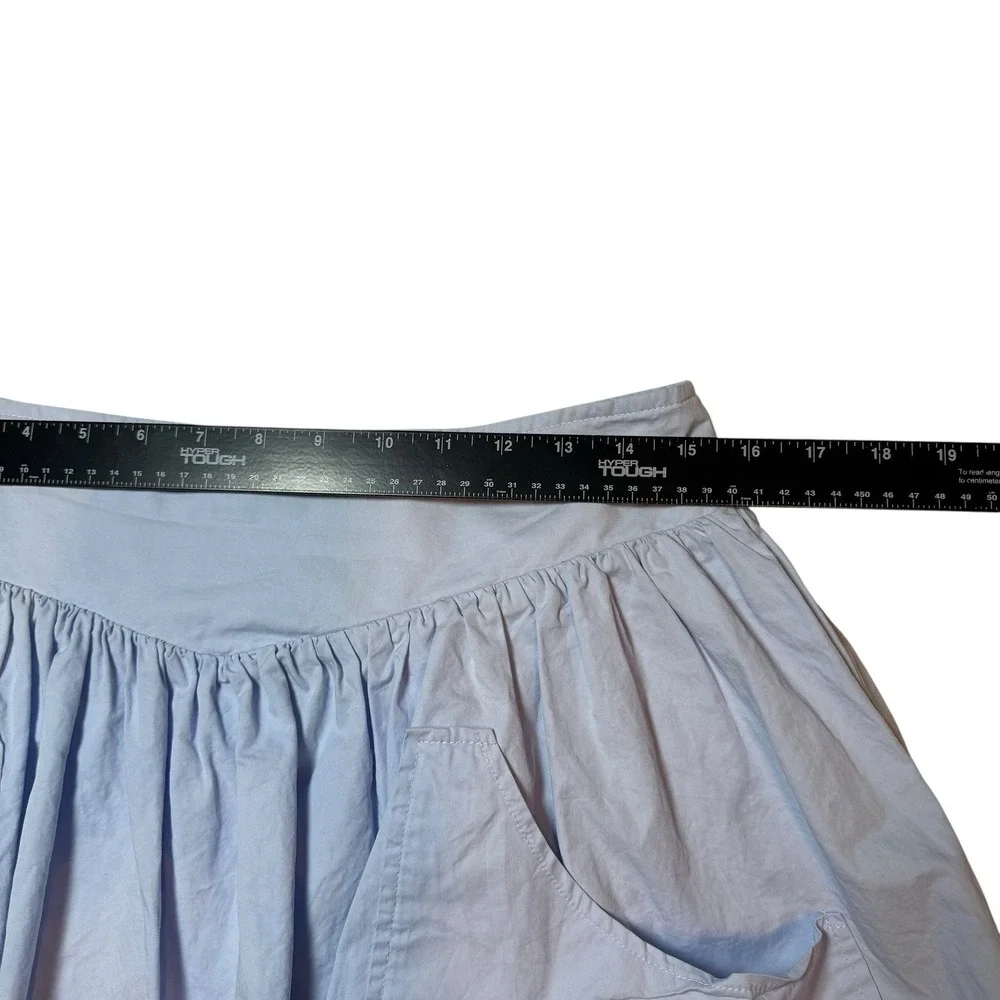 Altar'd State‎ Light Blue Bubble Hem Skirt Women's L Elastic Waist Pockets